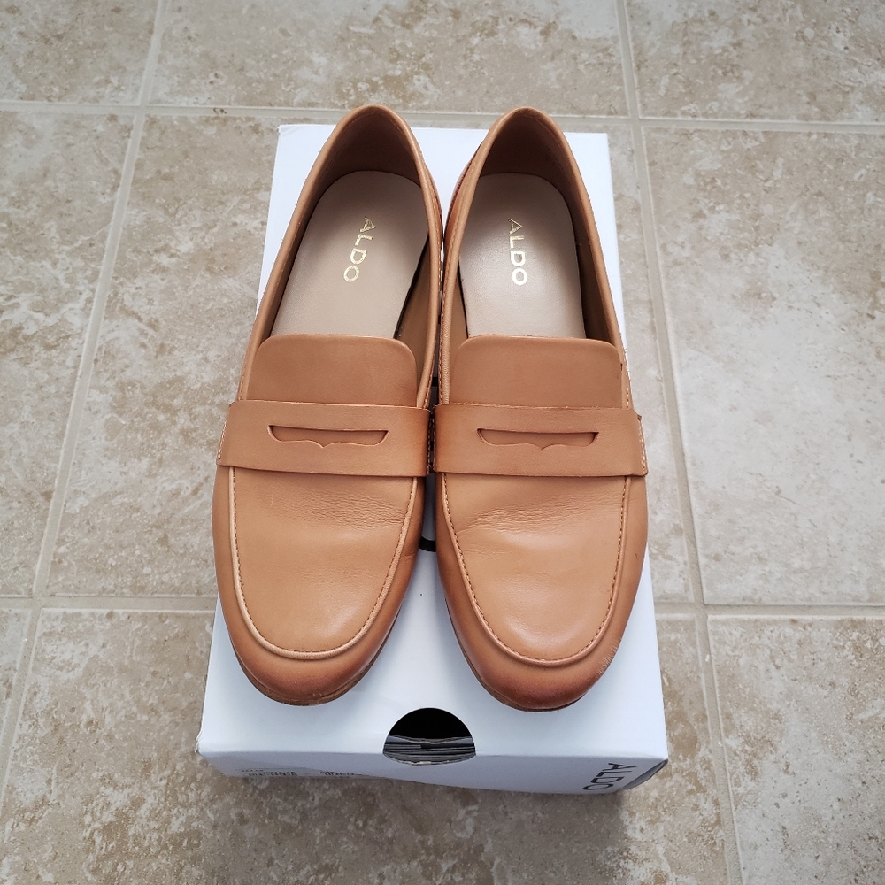 Aldo cassietta tan loafers